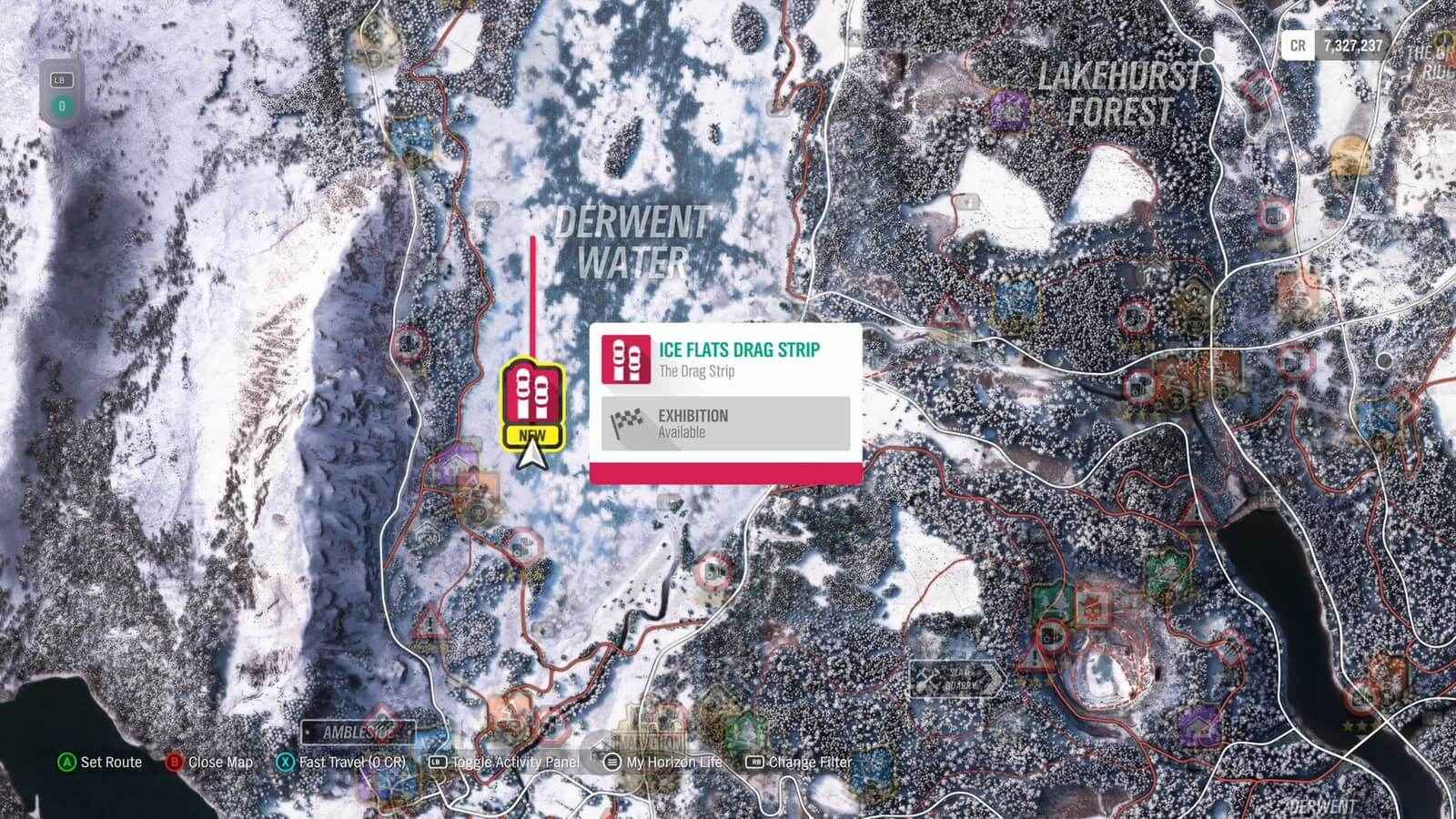 포르자 호라이즌 4 Ice Flats Drag Strip Location