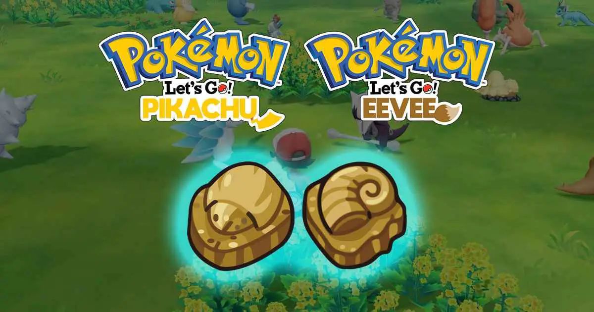 Pokemon Let's Go - Dome and Helix Fossils