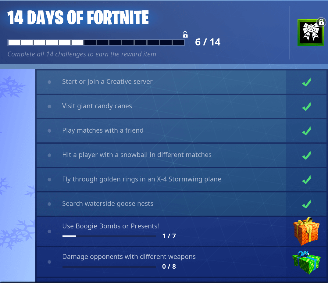 Fortnite Battle Royale Day 8 Défi