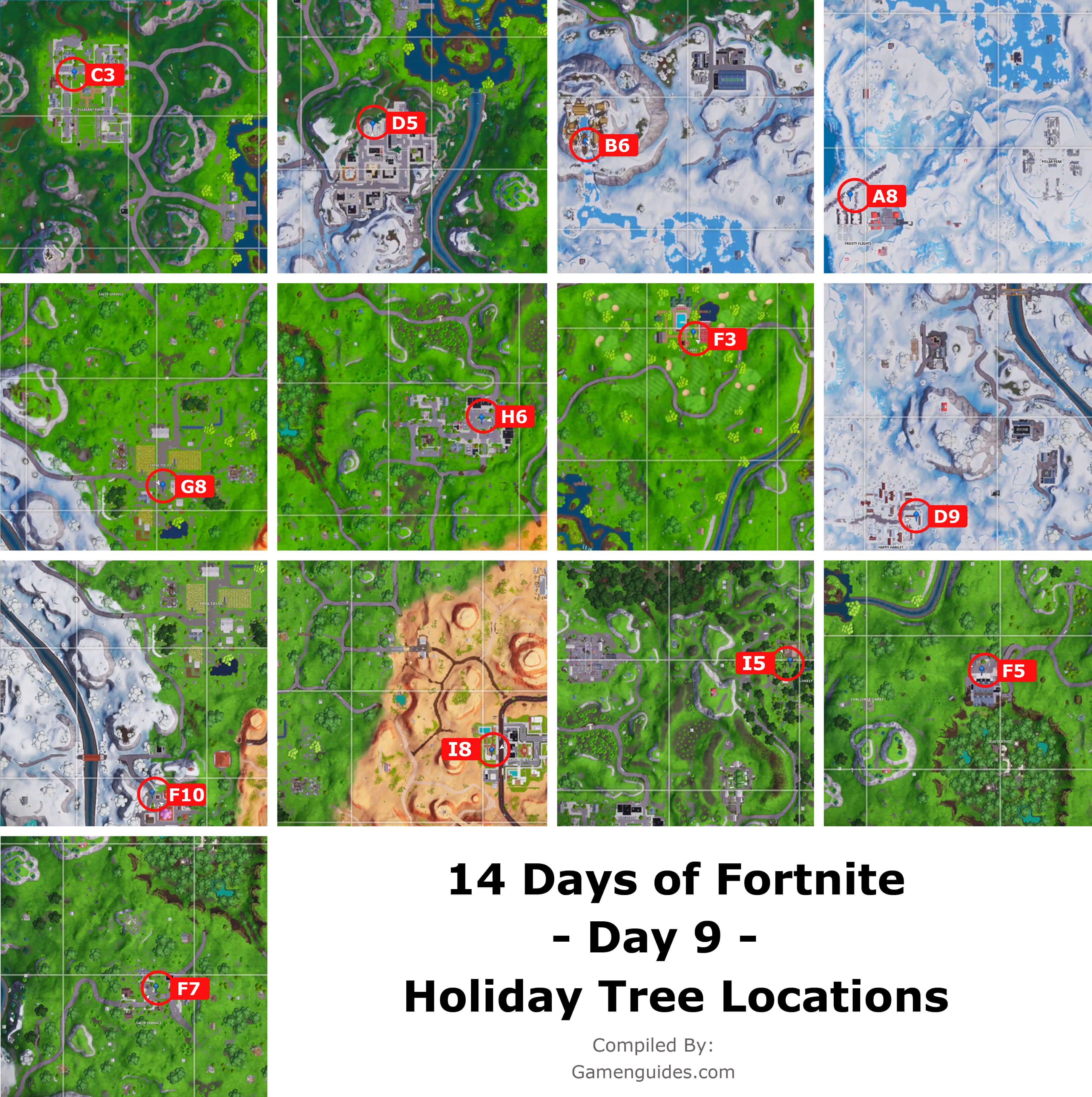 Fortnite-Tag 9 Holiday Trees