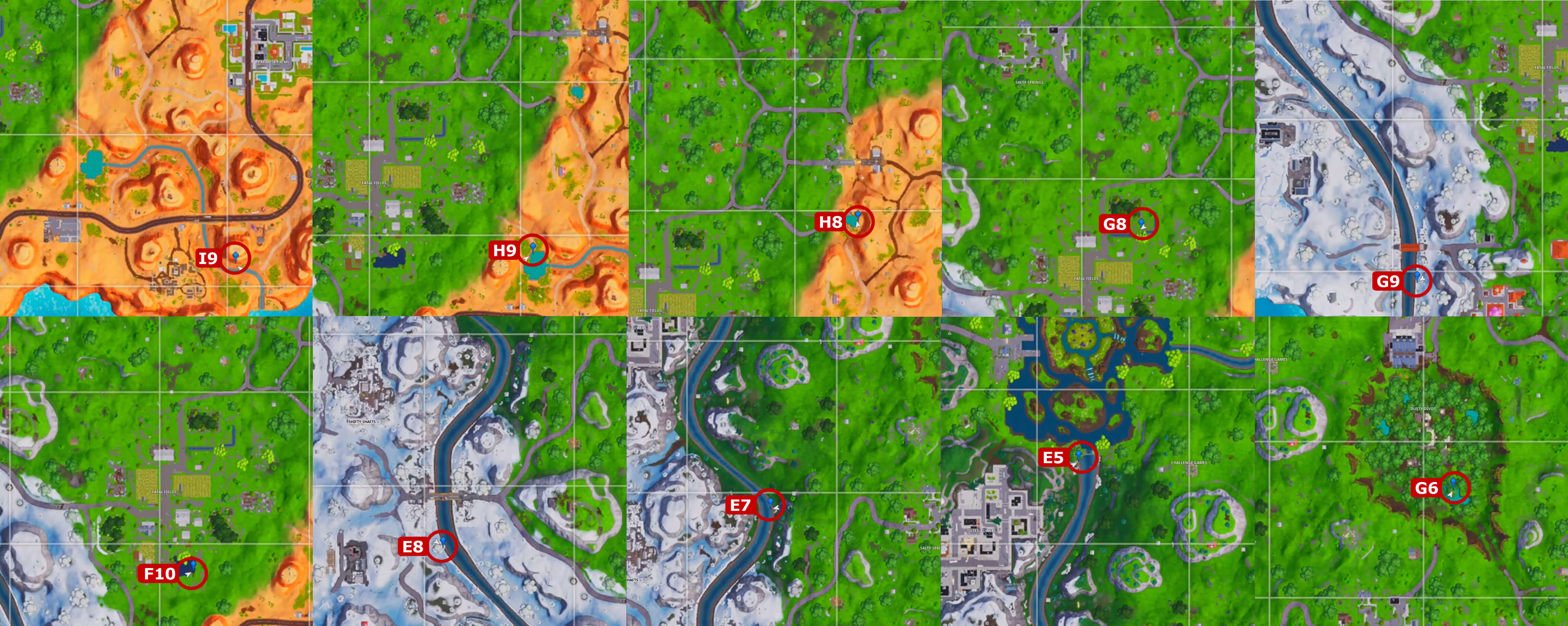 Ubicaciones de los nidos de ganso de Fortnite