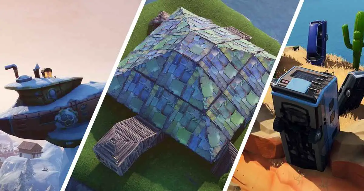 Fortnite Submarine, Metal Turtle, and Crown of RV's Locations