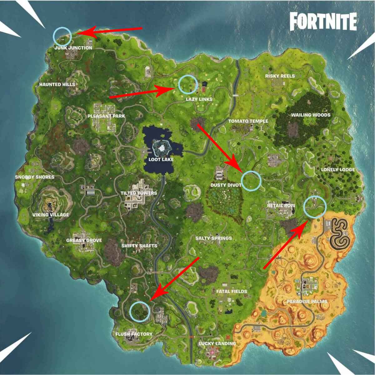 Fortnite Season 6 Week 10 Map