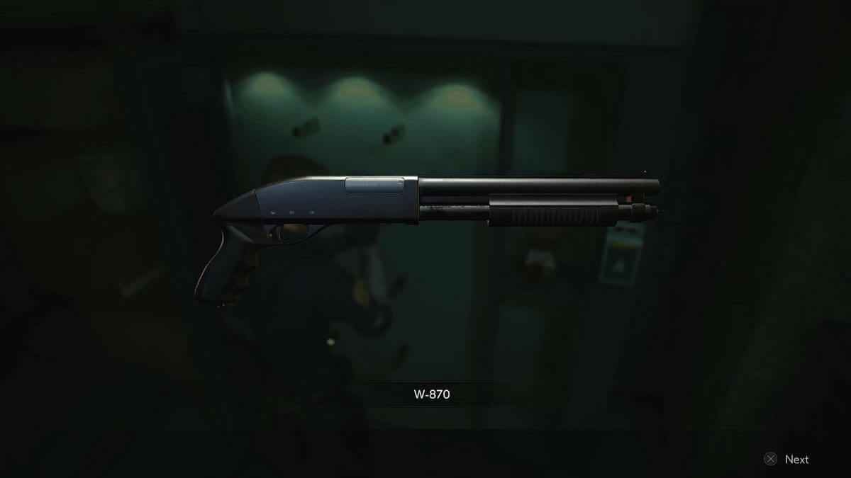 Resident Evil 2 Emplacement du fusil de chasse remake