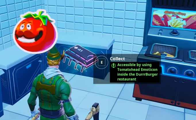 Fortnite Fortbyte 41 Location Use Tomatohead Emoticon Inside Durrrburger Restaurant Guide Tomato Emoticon Fortnite Tomato Emoticon Fortnite Fortnite Fortbyte 41 Location Use Tomatohead Emoticon Inside Durrrburger Restaurant Guide
