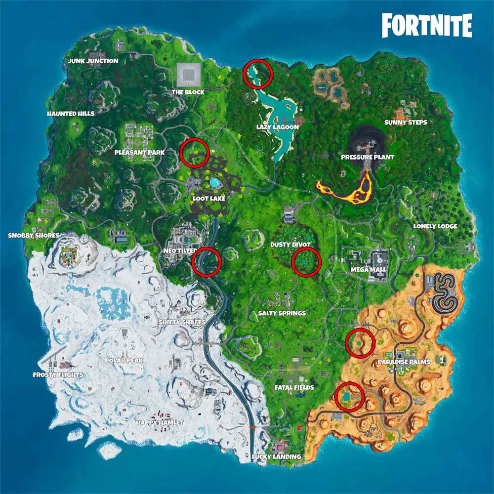 Fortnite Beach Parties Locations