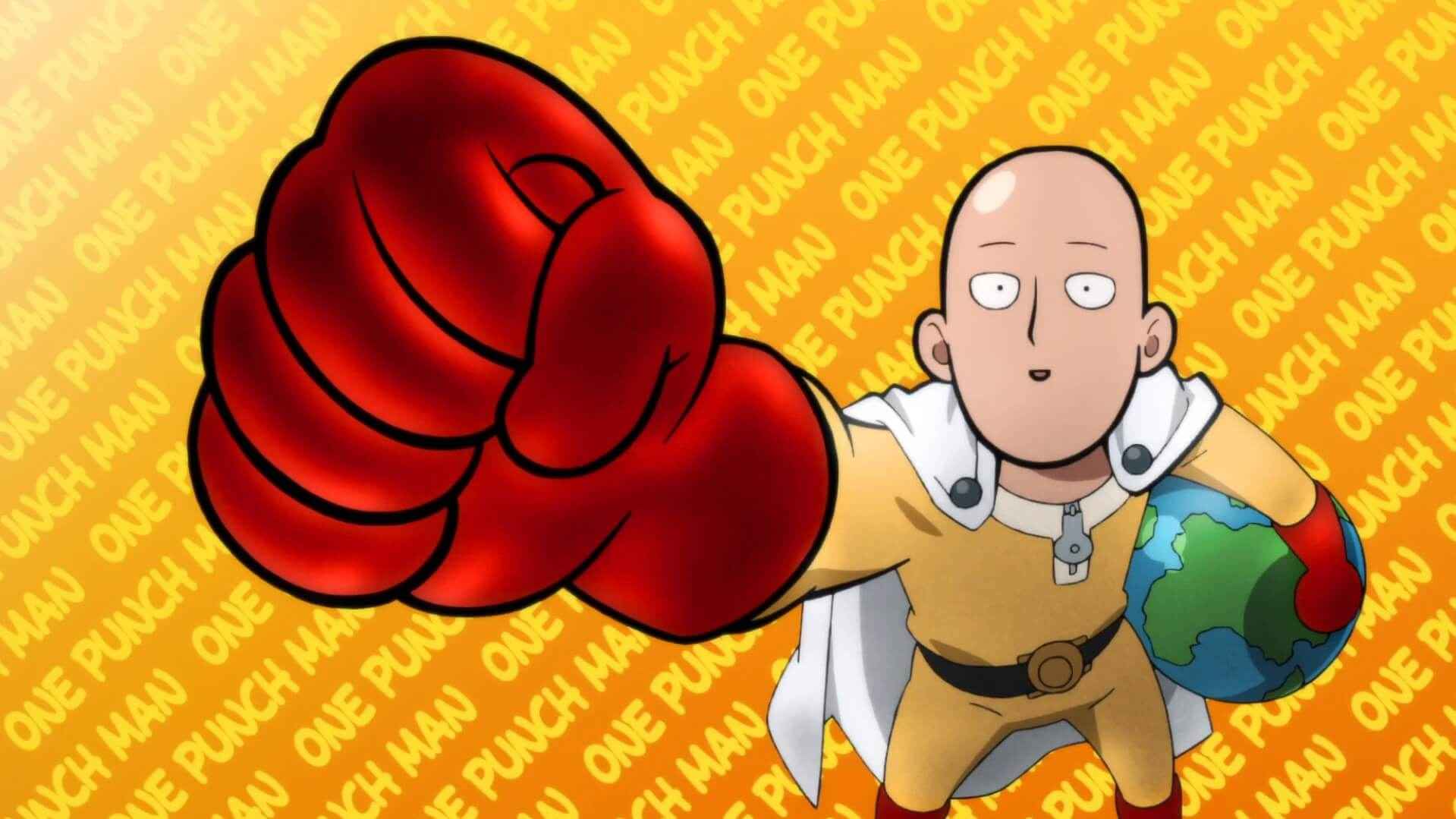 Saison de One Punch Man 2 - Saitama tenant la Terre