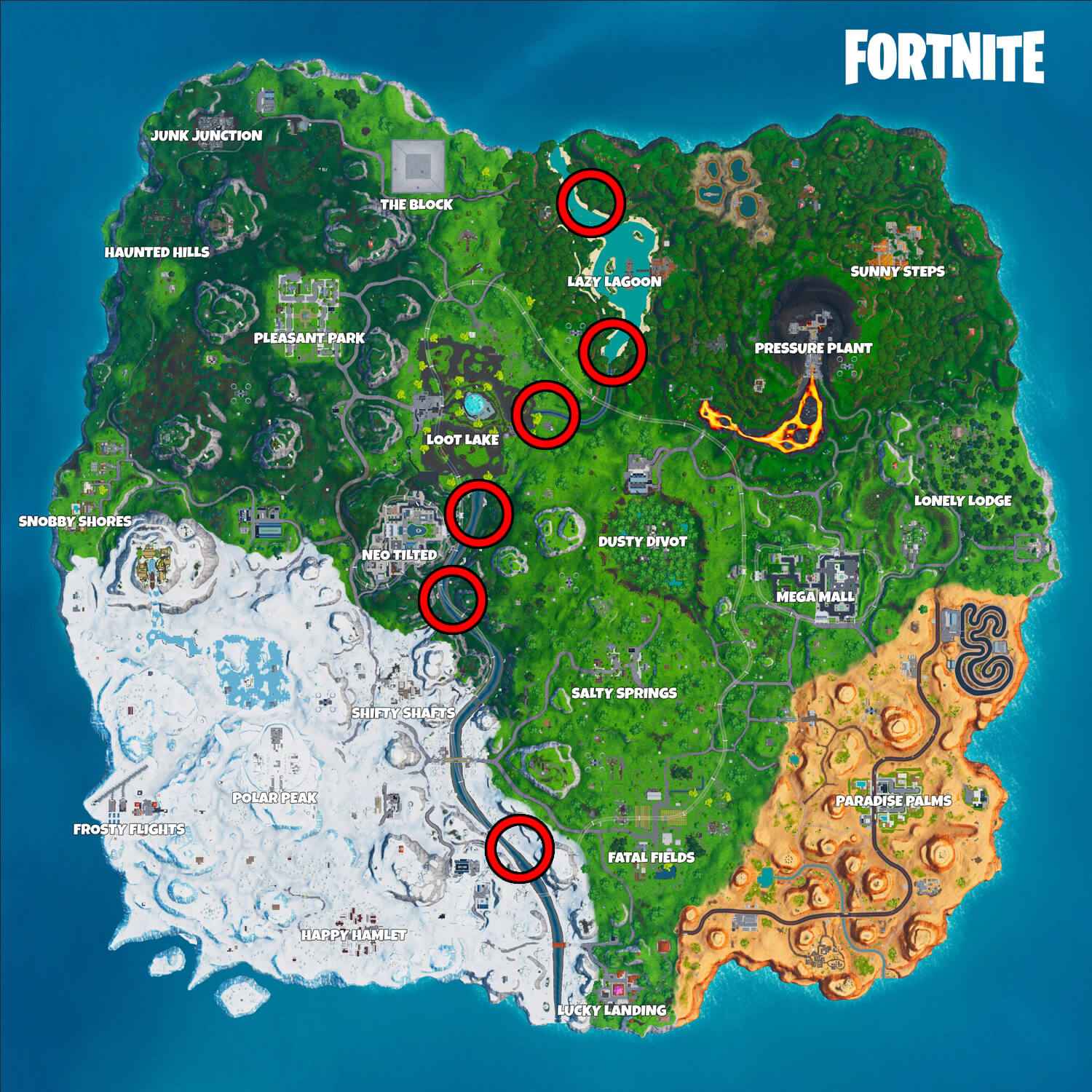 Fortnite Fireworks Locations