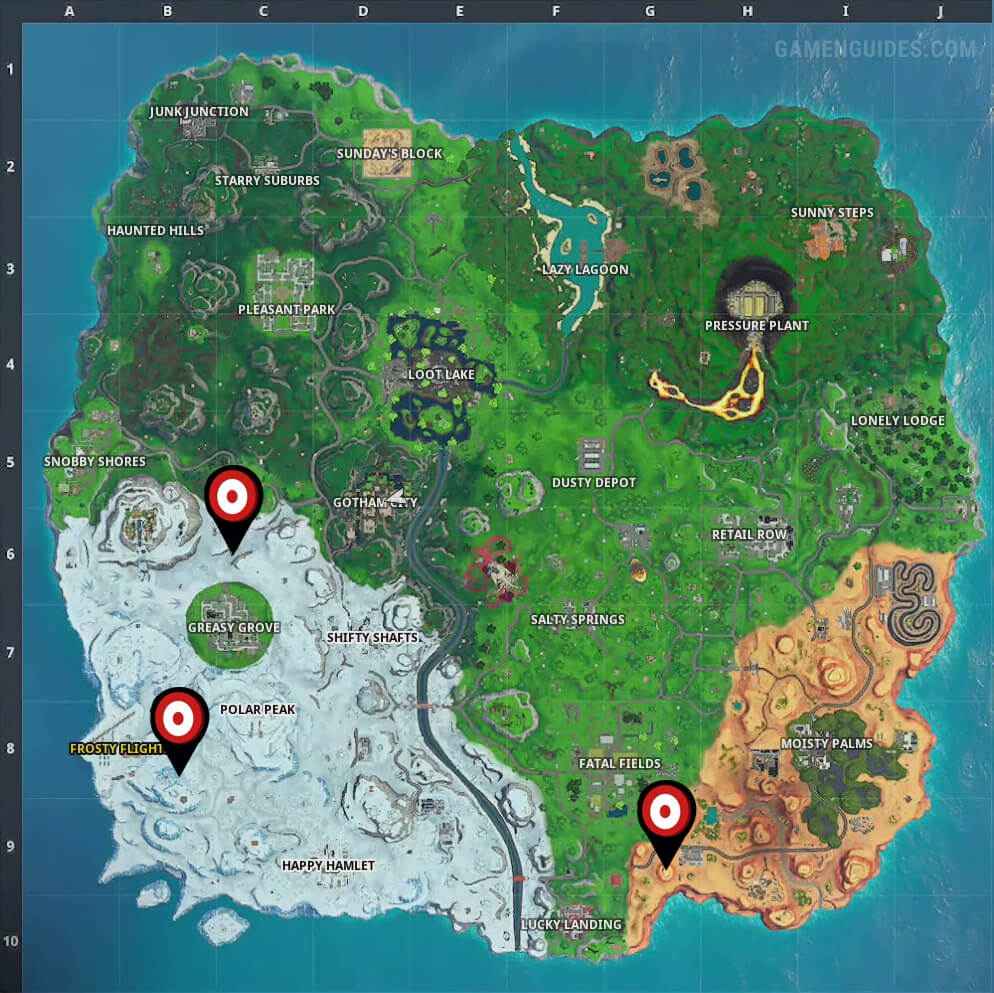 Fortnite Bullseye Locations