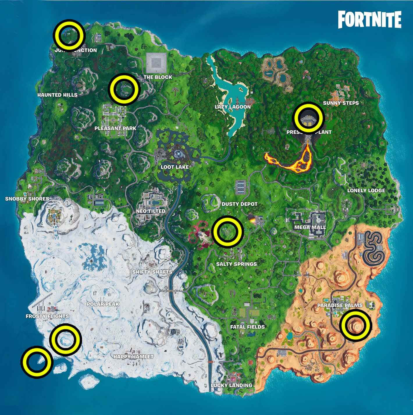 Stagione di Fortnite 10 No Dancing Signs Locations