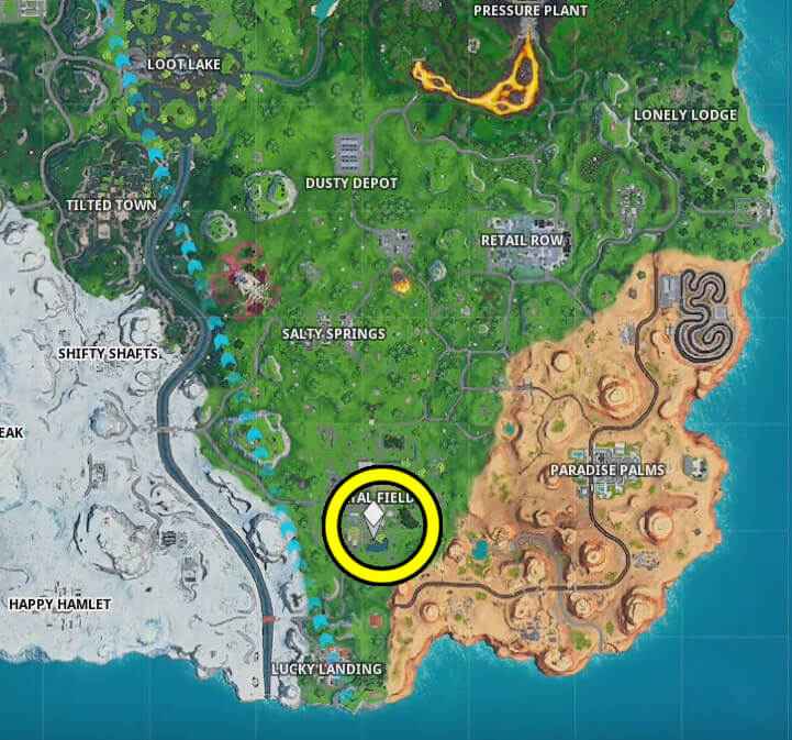 Fortnite-seizoen 10 Week 6 Battle Star Location