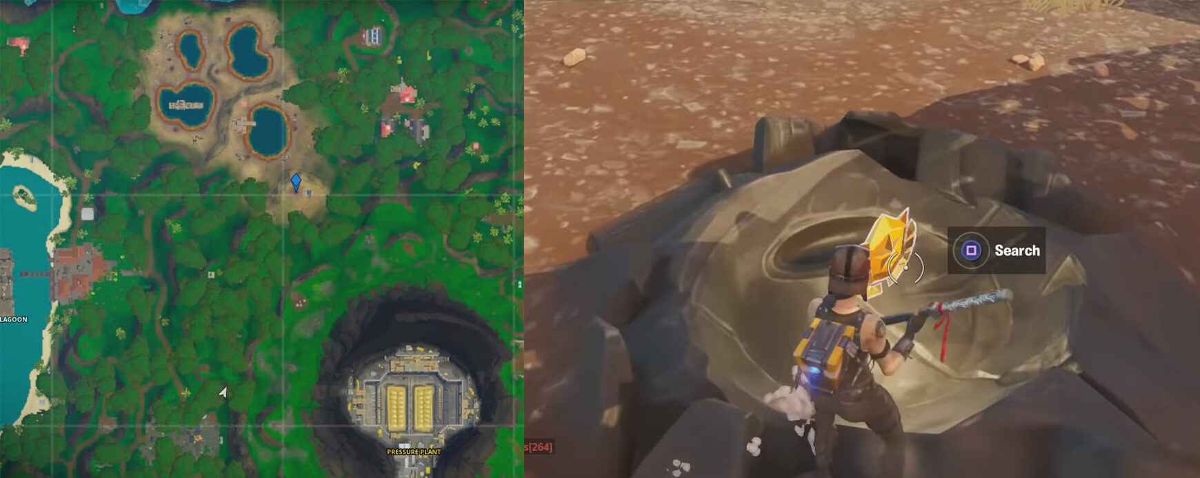 Fortnite-seizoen 10 Week 8 Battle Star Location