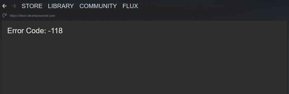 Steam Error Code 118
