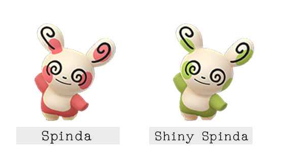 Spinda and Shiny Spinda