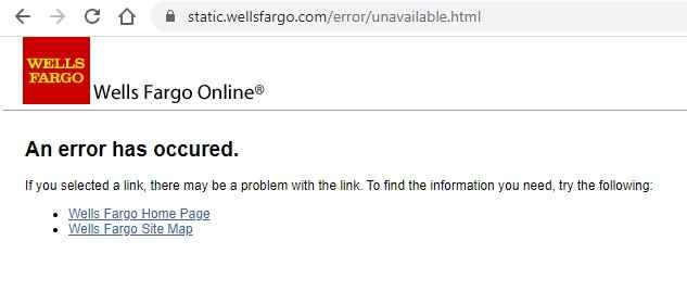 Wells Fargo Outage