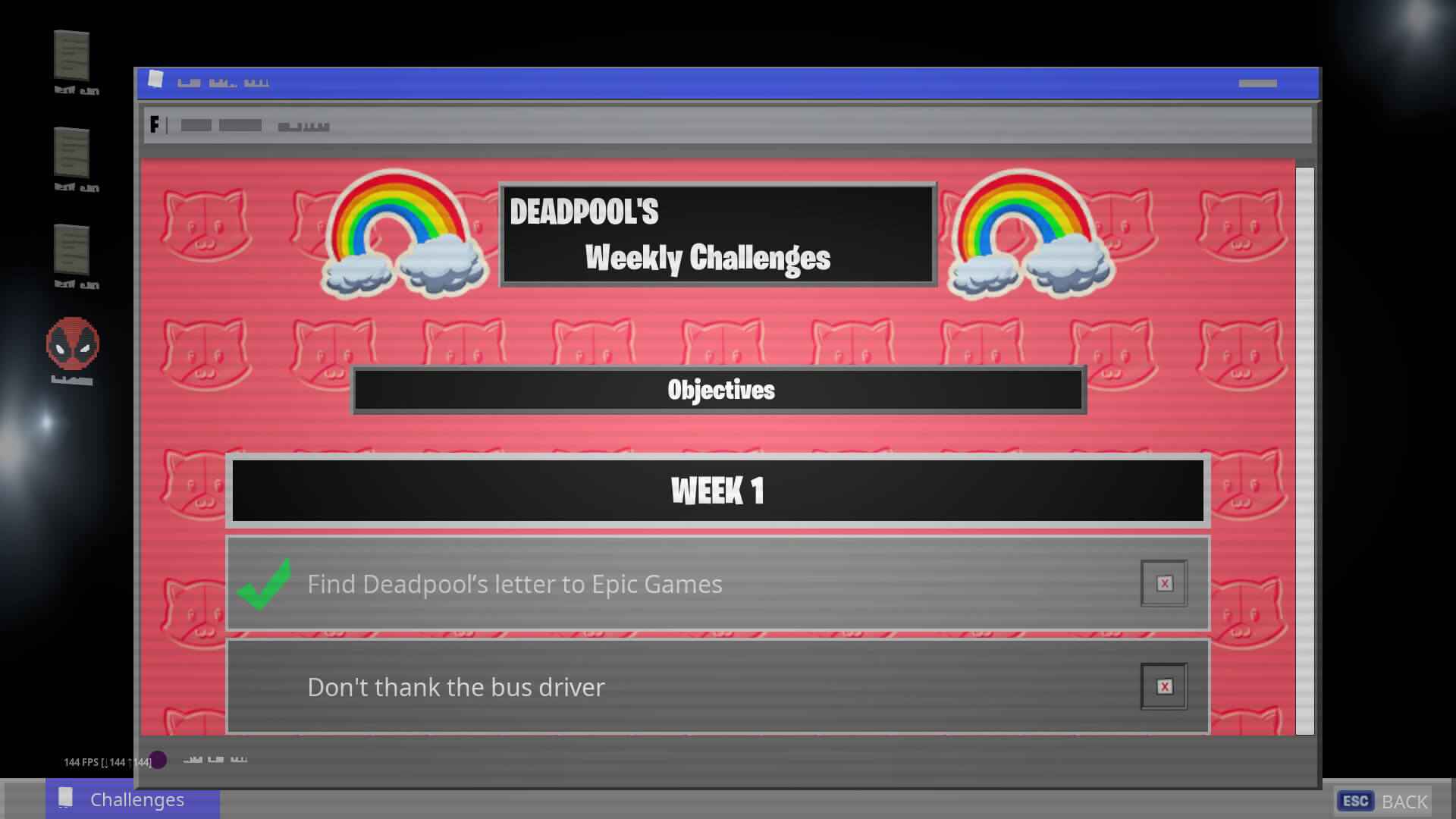 Fortnite Chapter 2 Deadpool's Challenge