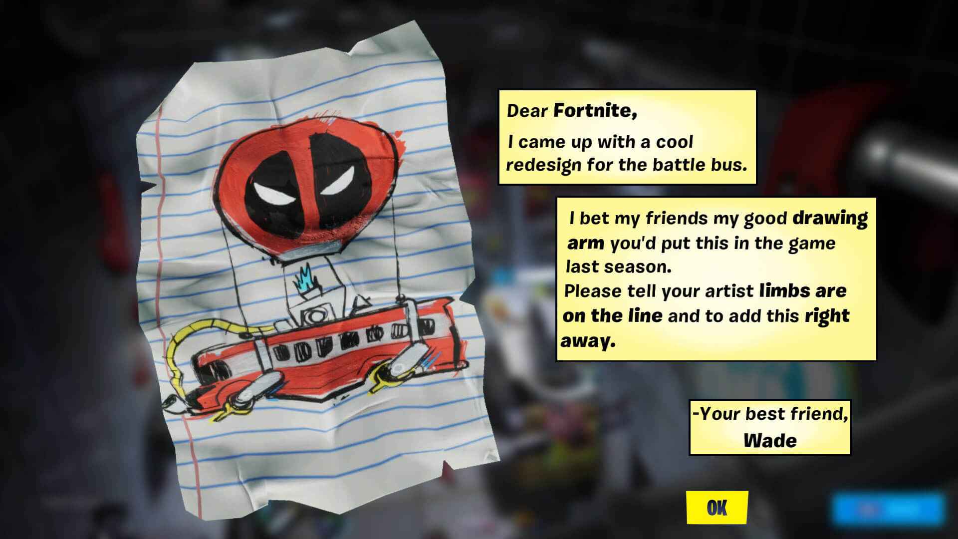 Capítulo Fortnite 2 Deadpool's Challenge