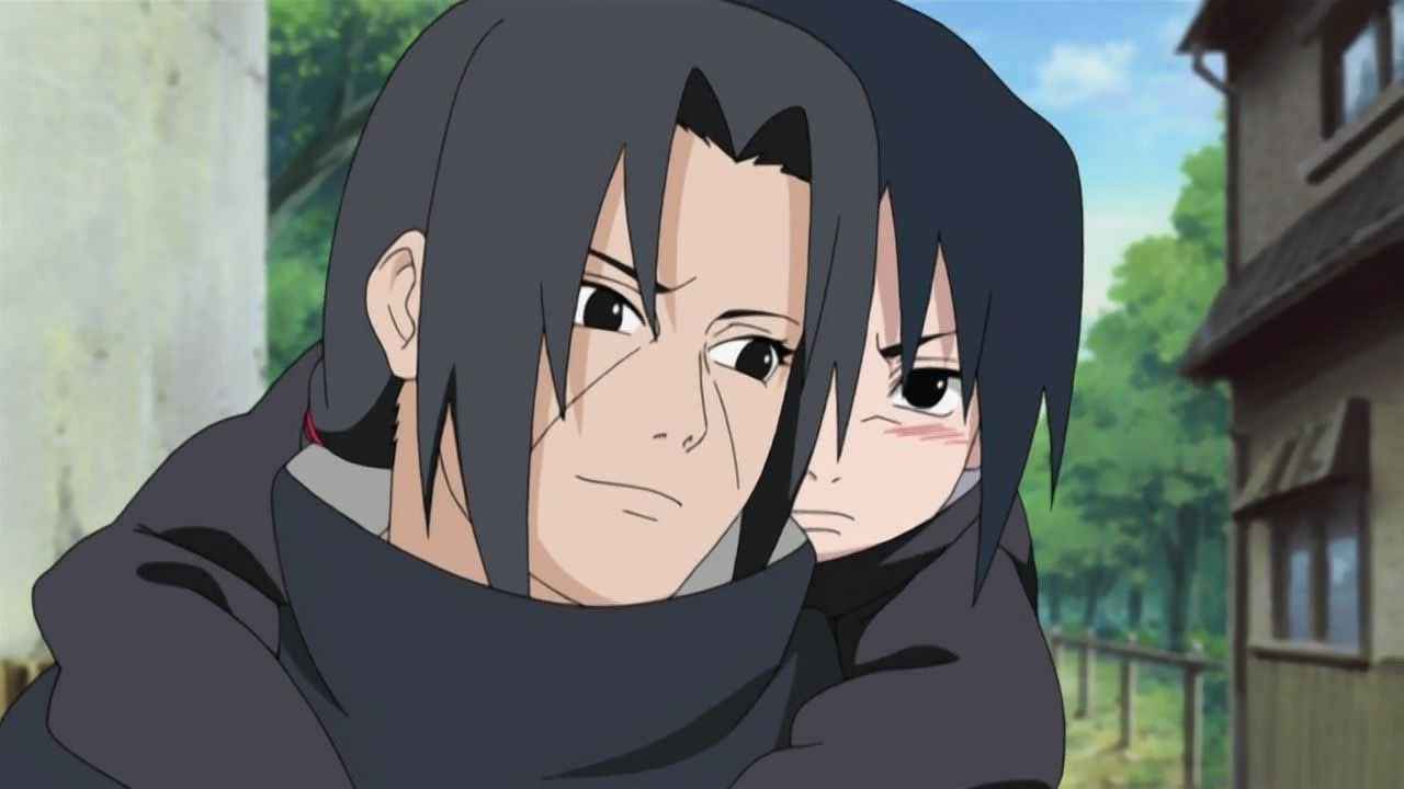 Itachi trasporta Sasuke