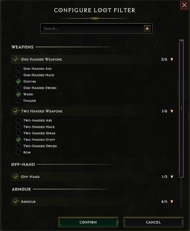 How to use loot filters in last epoch